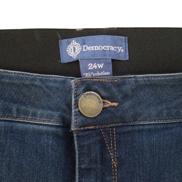 Democracy Women’s Ab Solution‎ Stretch Tapered Leg Jeans Size 24W - Picture 3 of 8